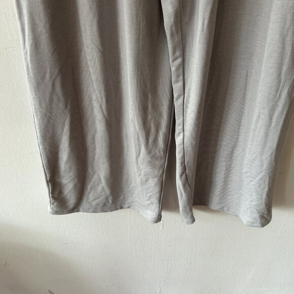 Cuddleduds Pull On Capris Womens Large Gray Ribbed Pockets Tie Waist Cozy - Picture 3 of 6